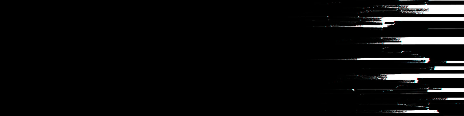 Abstract Glitch & Black Canvas cool LinkedIn banner