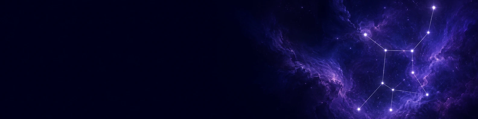 Indigo Nebula & Constellation cool LinkedIn banner
