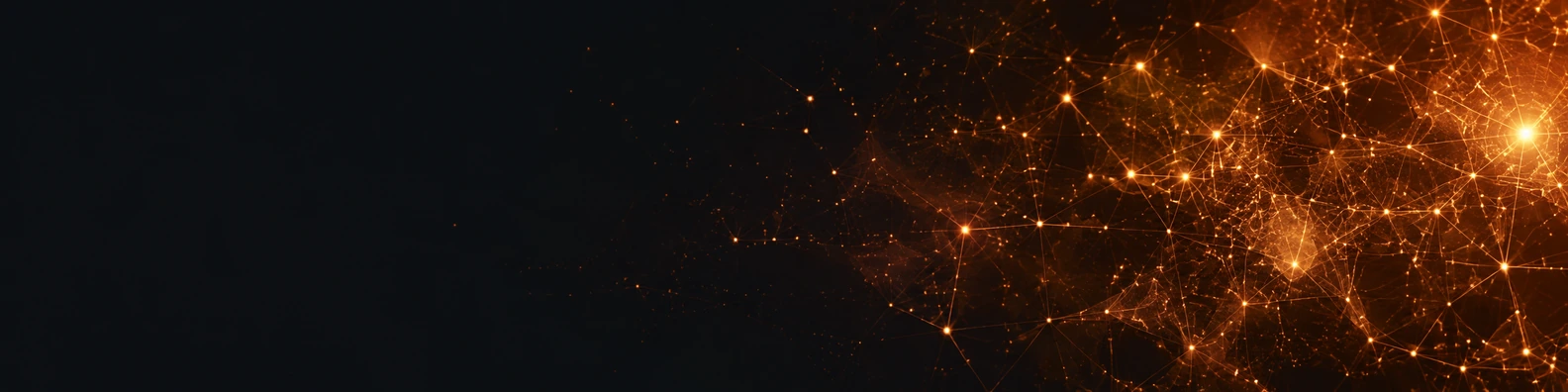 Amber Cosmic Neural Network cool LinkedIn banner