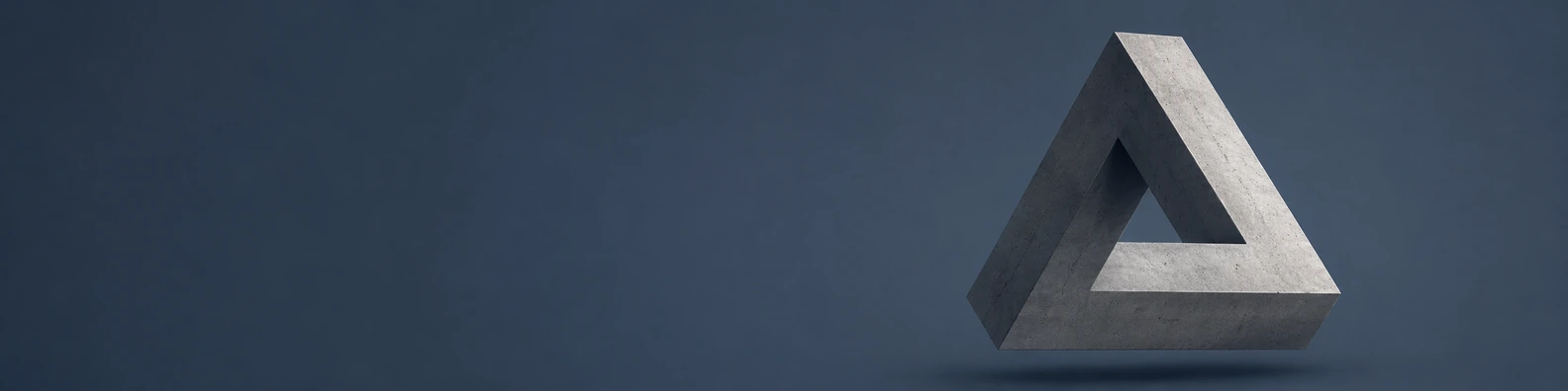 3D Penrose Triangle Paradox unique LinkedIn banner