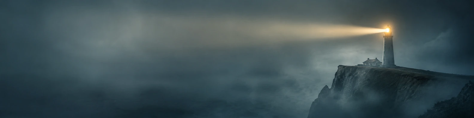 Lighthouse in the Fog unique LinkedIn banner