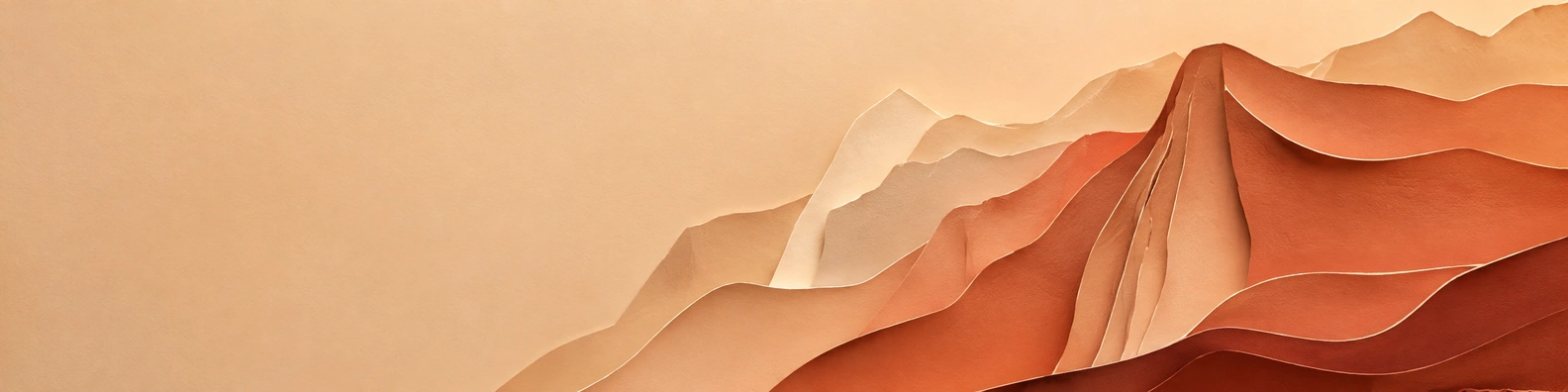 Terracotta Paper-Cut Canyon unique LinkedIn banner