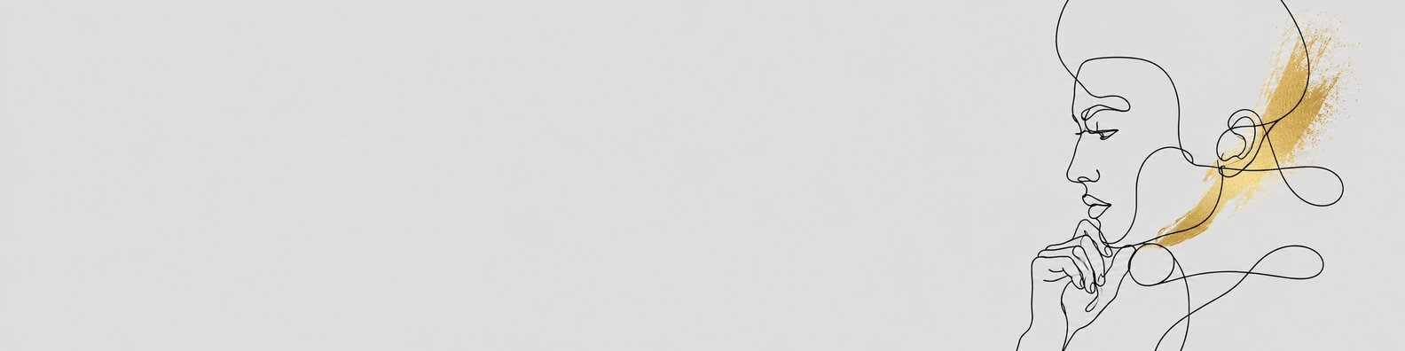 Single-Line Thinking Mind unique LinkedIn banner