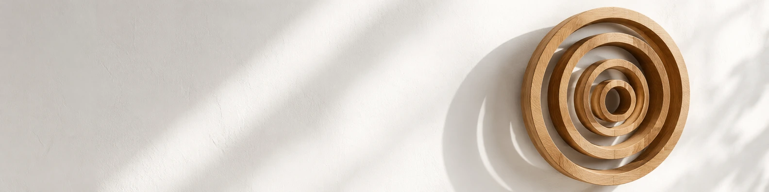 Concentric Wooden Rings unique LinkedIn banner
