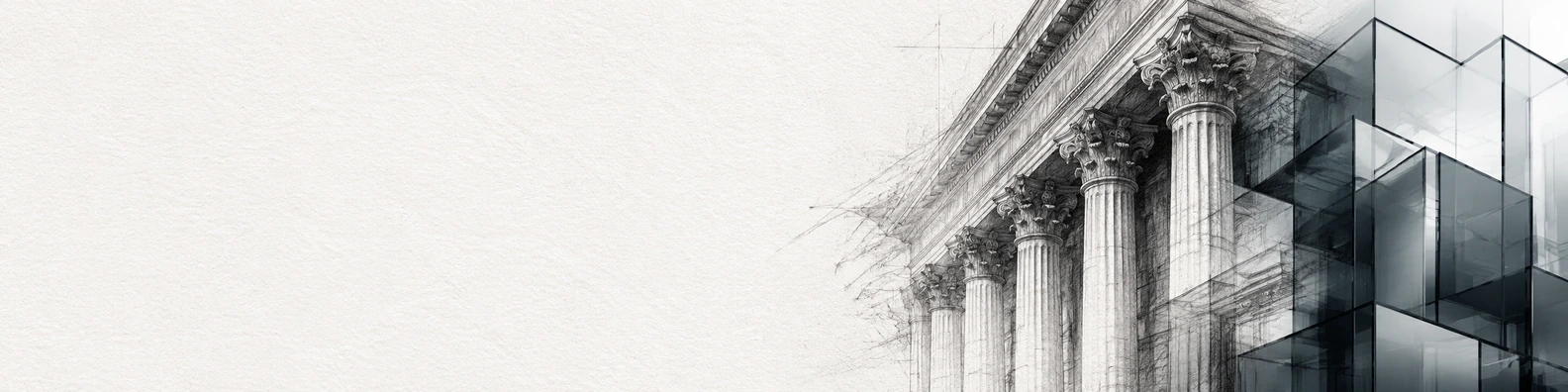 Charcoal Sketch & Modern Glass unique LinkedIn banner