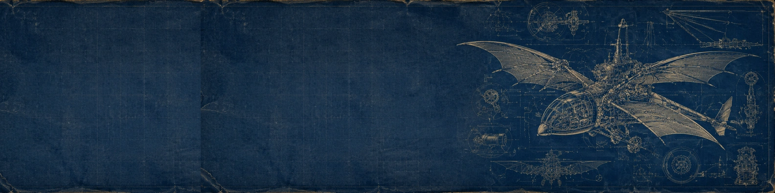 Weathered Steampunk Blueprint unique LinkedIn banner