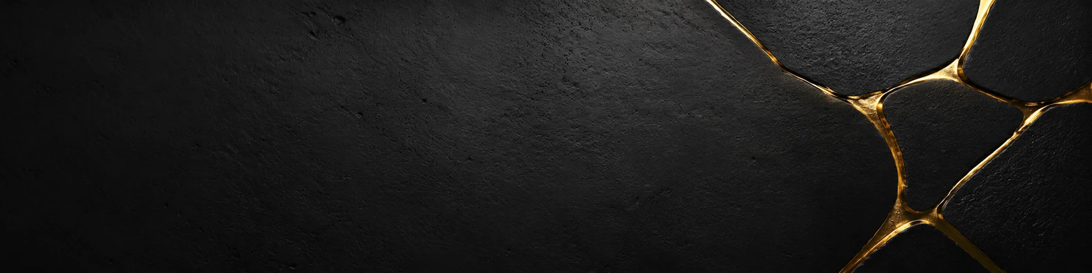 Wabi-Sabi Gold Kintsugi unique LinkedIn banner