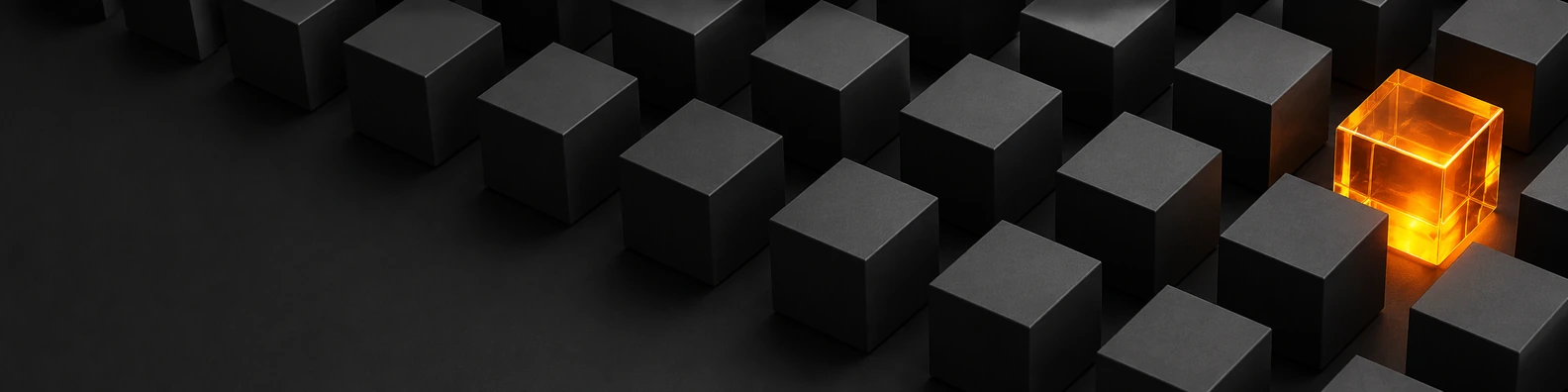 The Unique Amber Cube unique LinkedIn banner