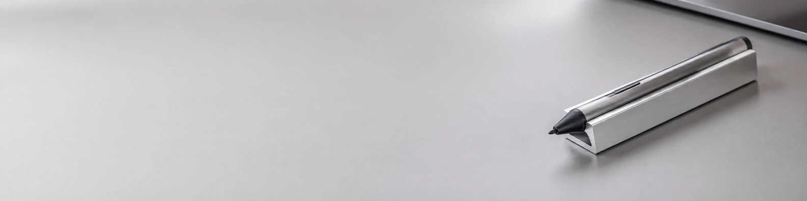 Aluminum Stylus Rest workspace LinkedIn banner for custom text and digital professional profiles