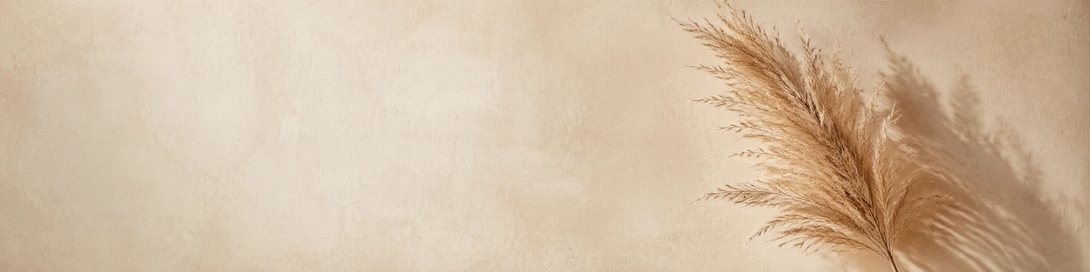 Amber Pampas Plume nature-inspired LinkedIn banner for a professional profile
