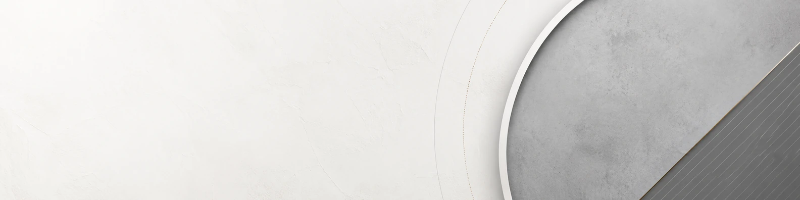 Asymmetric Circle Slice geometric LinkedIn banner with clean custom text space