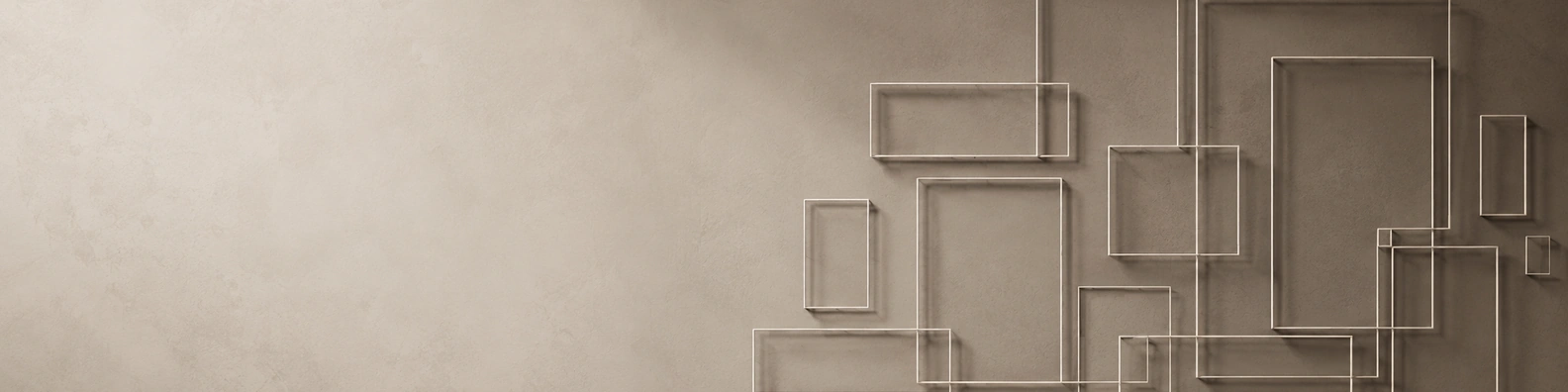 Asymmetrical Gallery Wireframe creative LinkedIn banner for a professional profile