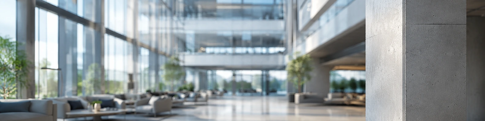 Atrium Modern business LinkedIn banner for a professional profile