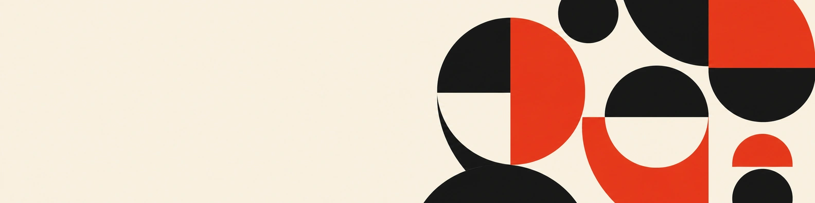Bauhaus Arcs creative LinkedIn banner for a professional profile