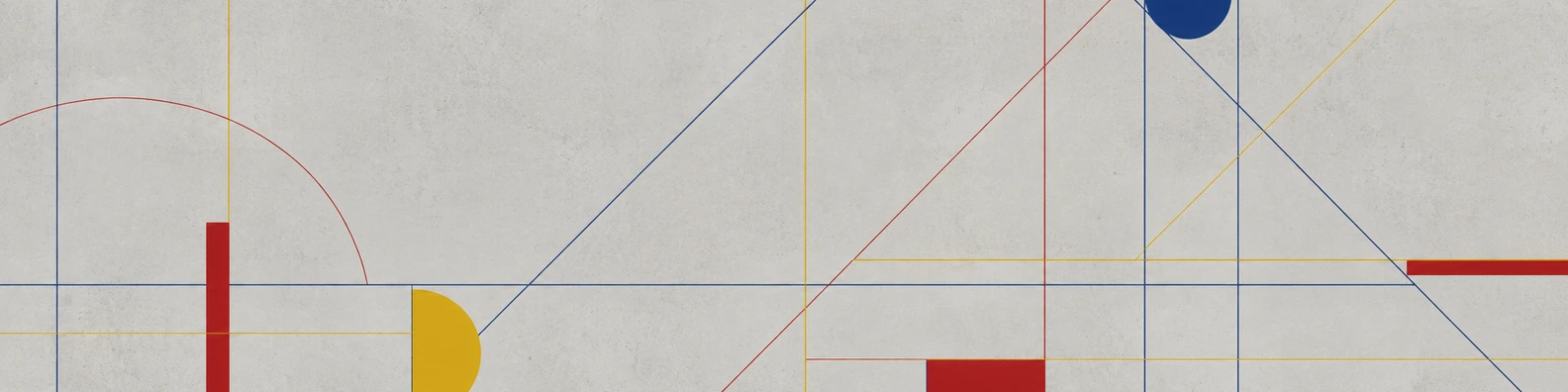 Bauhaus Intersection abstract LinkedIn banner for a professional profile
