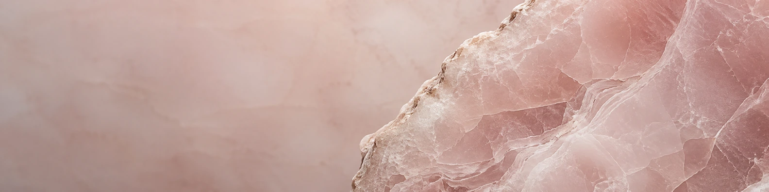 Blush Quartz Vein Close-Up nature-inspired LinkedIn banner for a professional profile