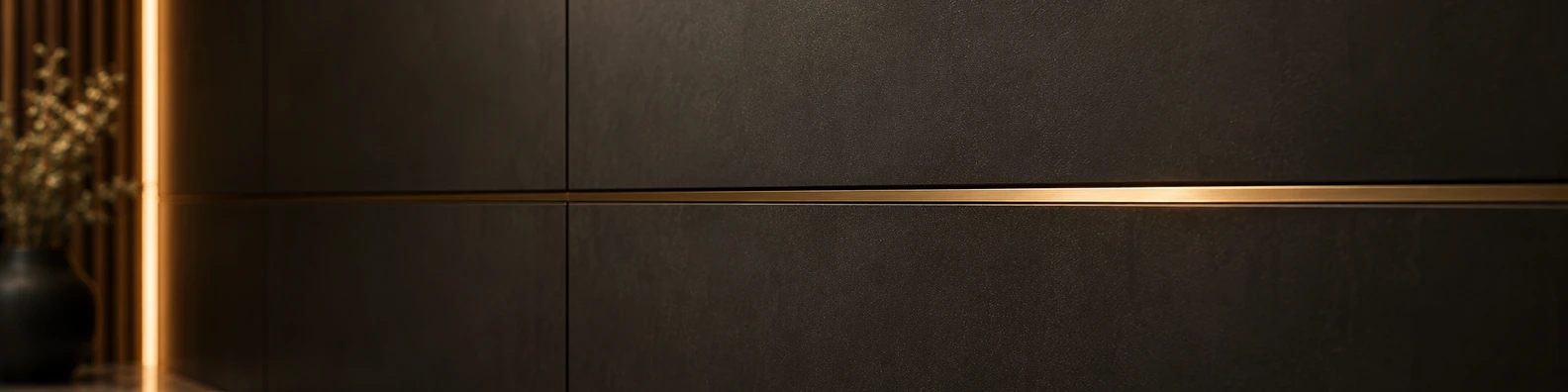 Brass Reveal Trim business LinkedIn banner for real estate architecture and construction professionals