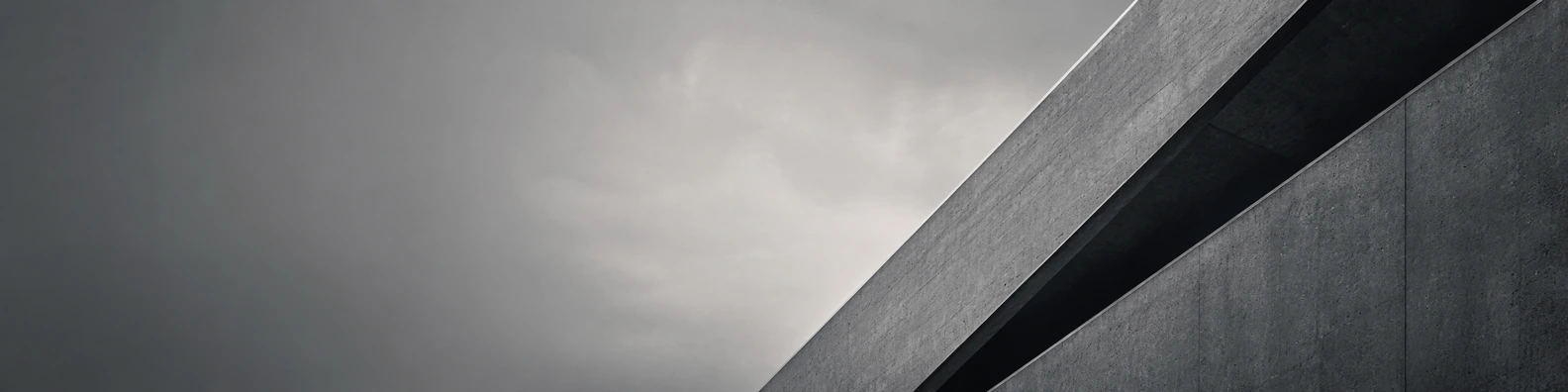 Brutalist Wedge Facade business LinkedIn banner for real estate architecture and construction professionals