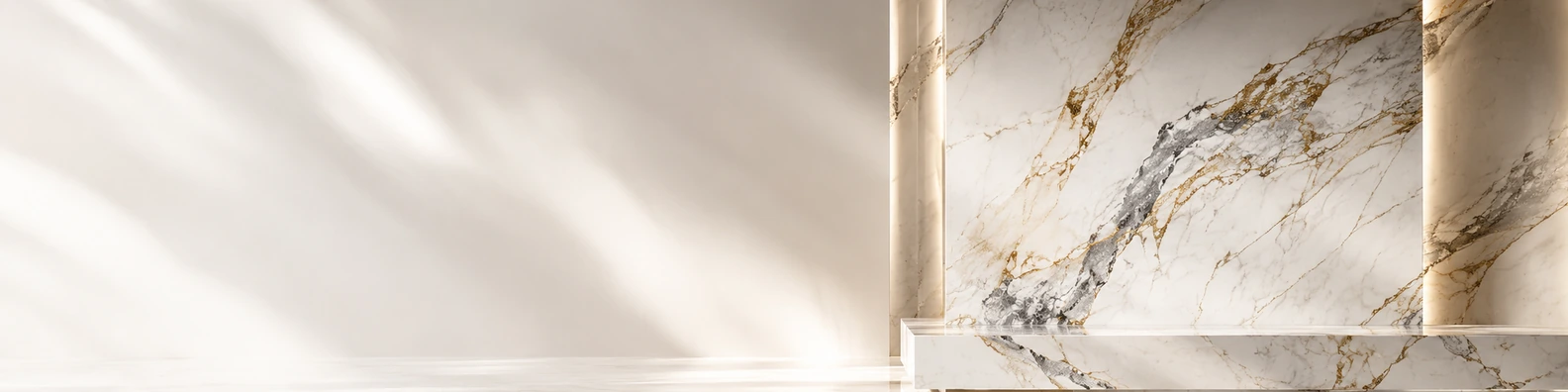 Calacatta Gold Horizon business LinkedIn banner for real estate architecture and construction professionals