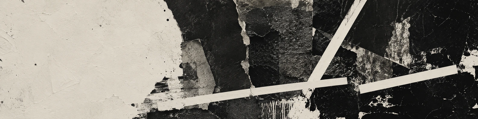Charcoal Grit Collage creative LinkedIn banner for a professional profile