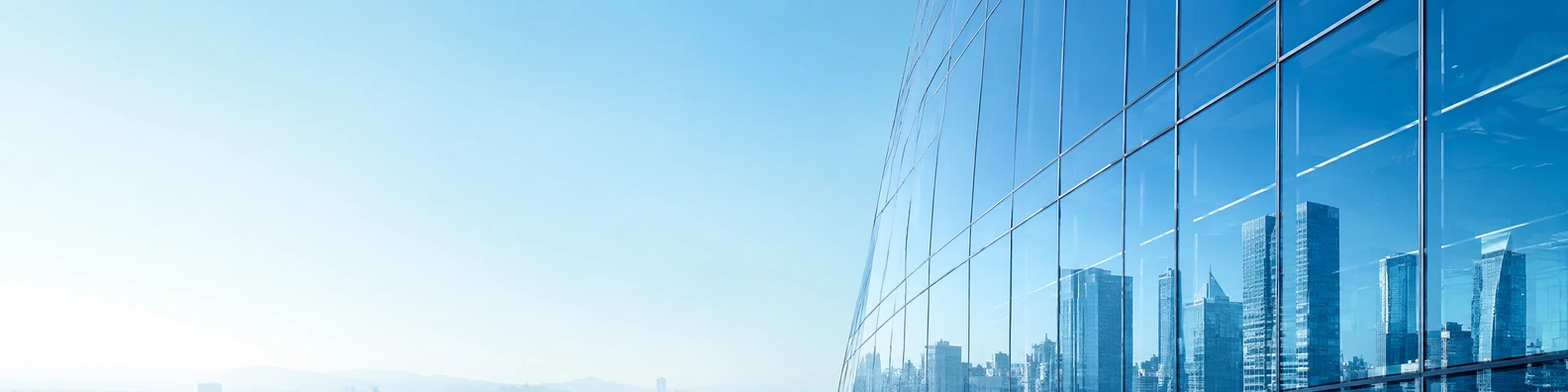 Clear Sky Window Reflection urban city LinkedIn banner for a professional profile