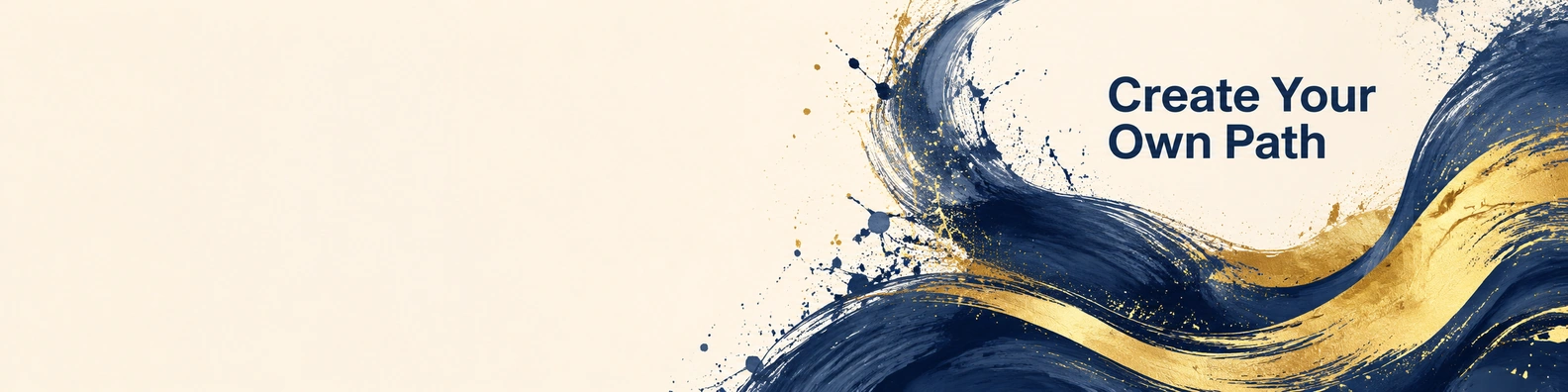 Create Your Own Path quote LinkedIn banner for a professional profile