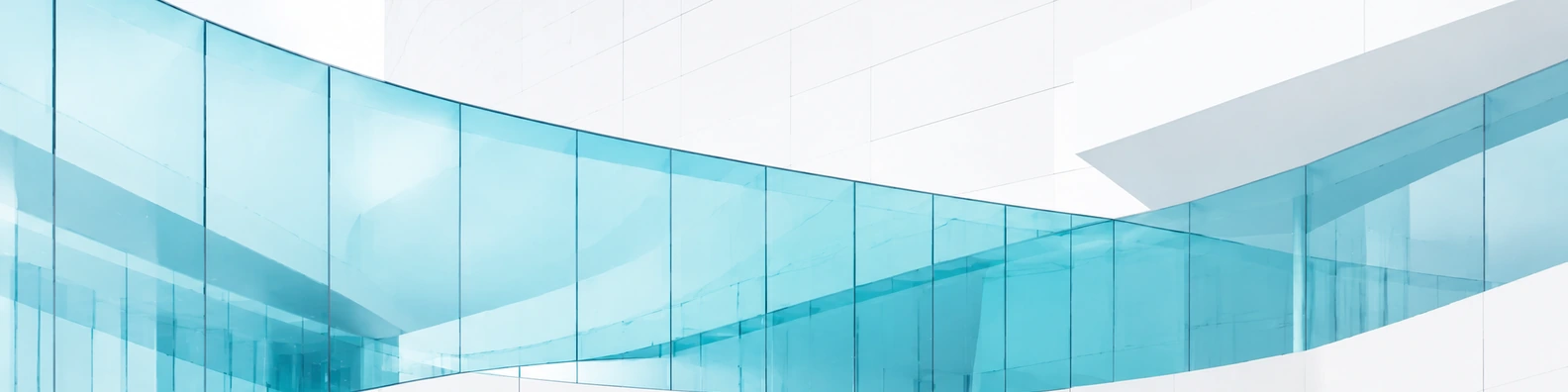 Cyan Curtain Panel Split business LinkedIn banner for real estate architecture and construction professionals
