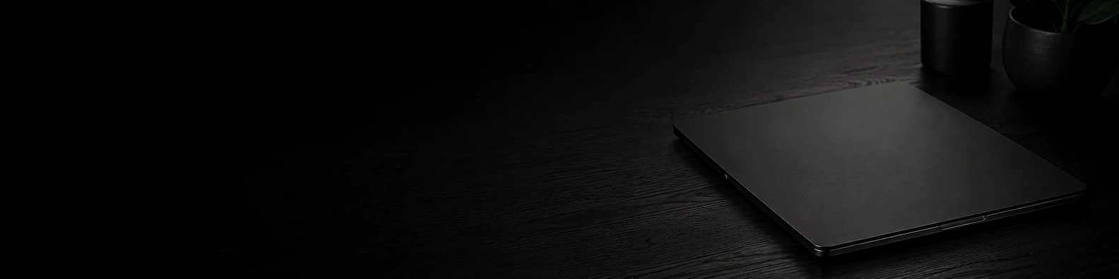 Dark Workspace Silhouette workspace LinkedIn banner for custom text and digital professional profiles