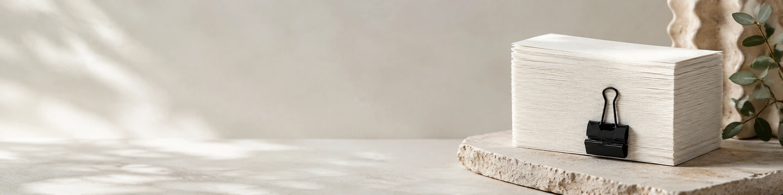Editorial Clipping Stack creative LinkedIn banner for a professional profile