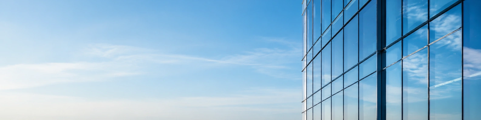 Glass Curtain Elevation urban city LinkedIn banner for a professional profile