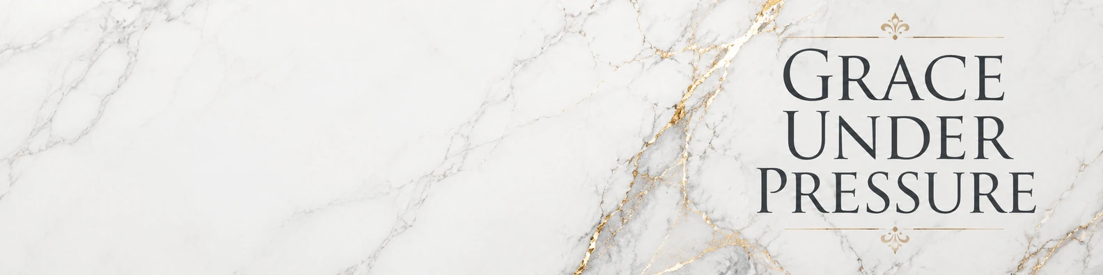 Grace Under Pressure quote LinkedIn banner for a professional profile