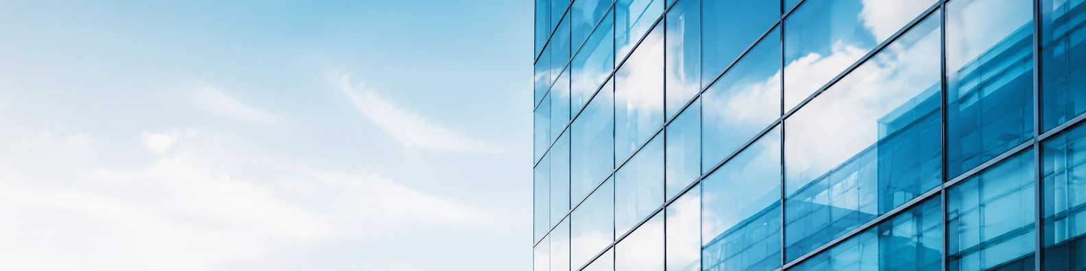 Grid Glass Reflection business LinkedIn banner for real estate architecture and construction professionals