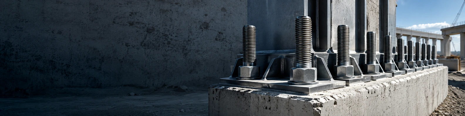 Heavy Anchor Bolt Alignment business LinkedIn banner for real estate architecture and construction professionals