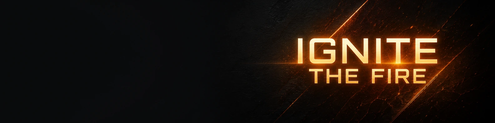 Ignite the Fire quote LinkedIn banner for a professional profile