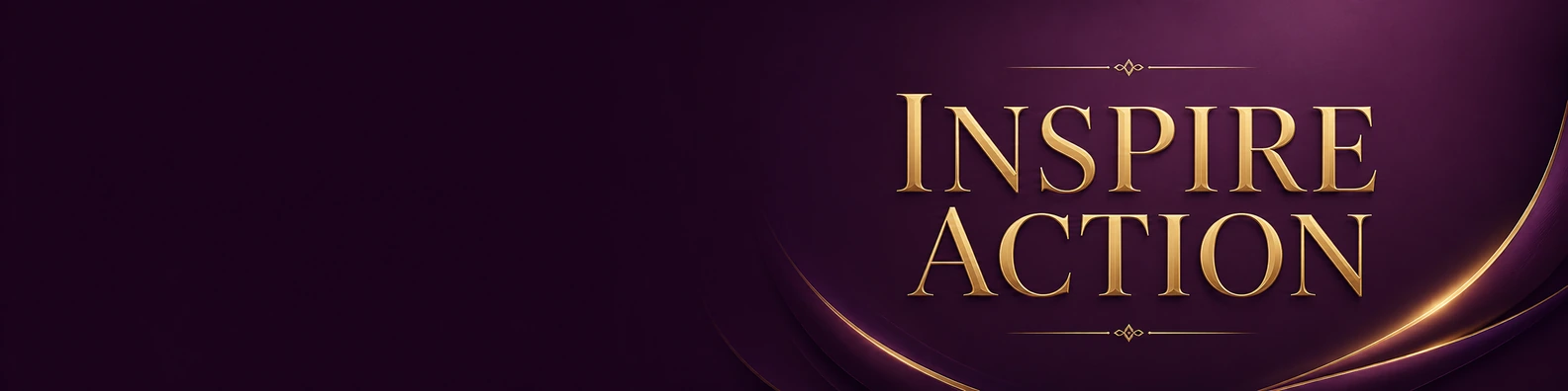 Inspire Action quote LinkedIn banner for a professional profile