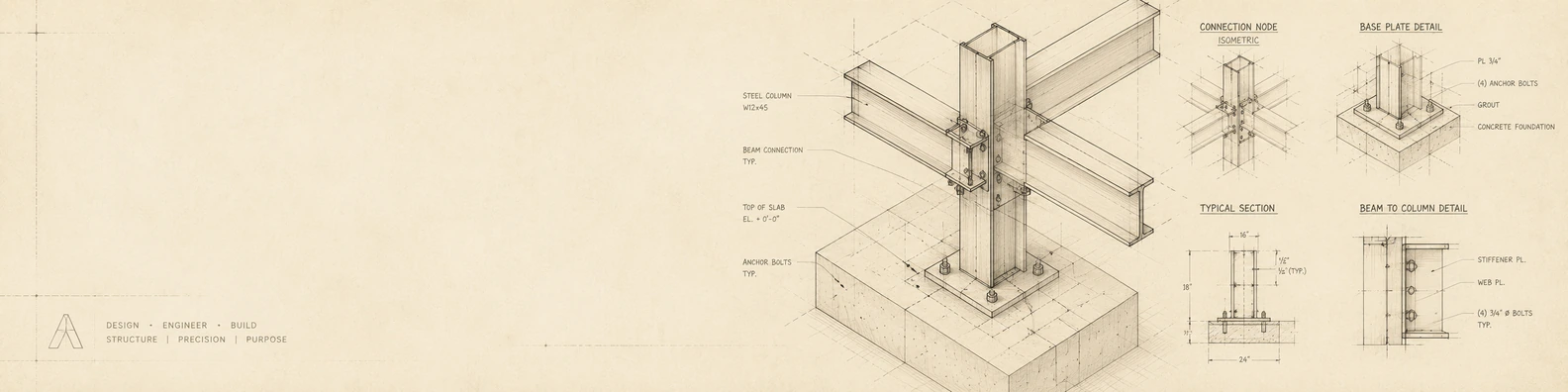 Iso Geometric Drafting Layout business LinkedIn banner for real estate architecture and construction professionals