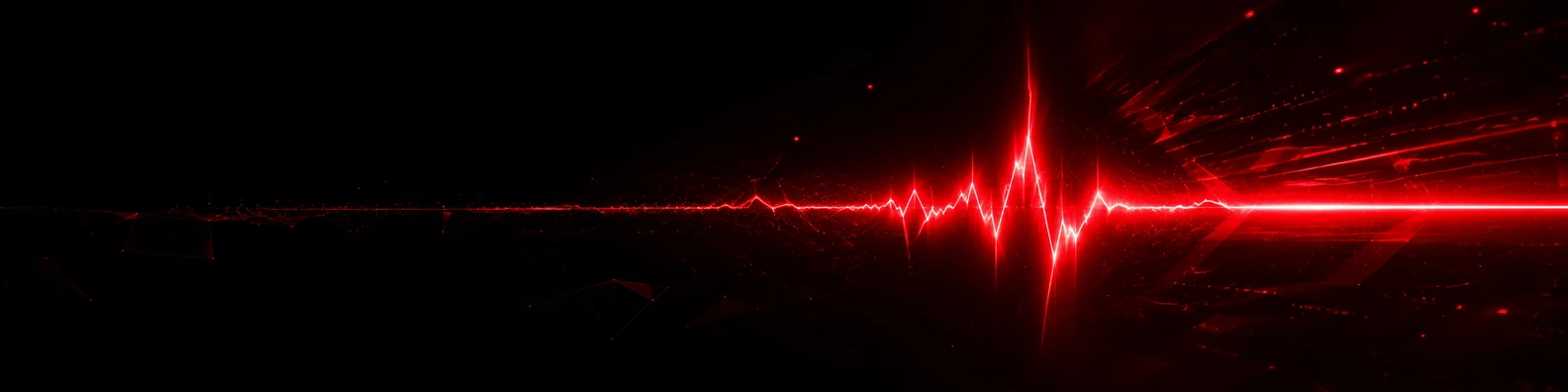 Laser Pulse code and data LinkedIn banner for a professional technical profile