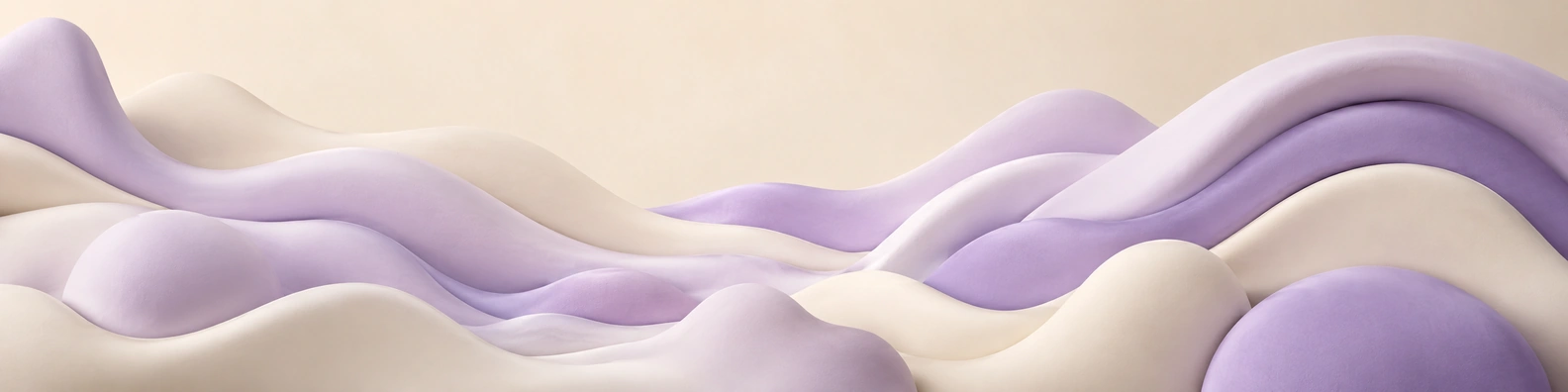 Lavender Clay Waves abstract LinkedIn banner for a professional profile