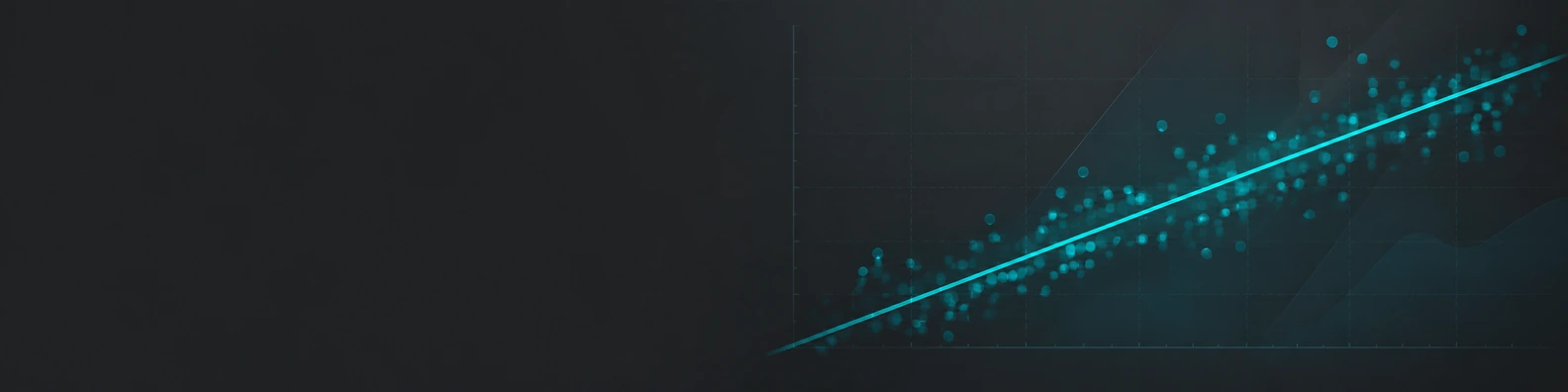 Linear Regression code and data LinkedIn banner for a professional technical profile