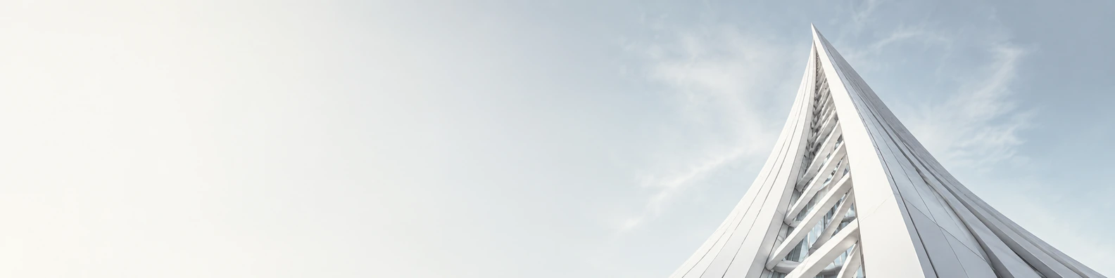 Low-Angle Spire Point urban city LinkedIn banner for a professional profile