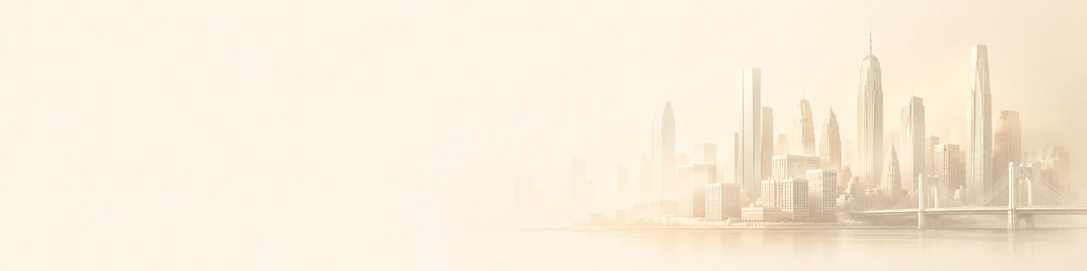 Matte Ivory City Silhouette urban city LinkedIn banner for a professional profile