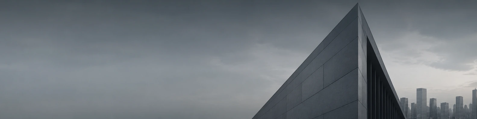 Matte Slate Skyscraper Wing urban city LinkedIn banner for a professional profile