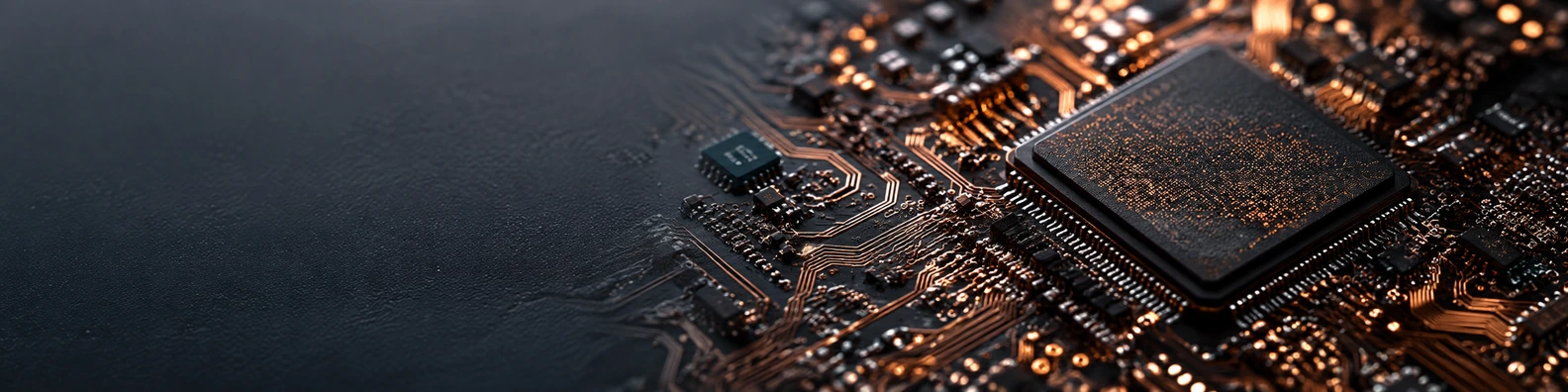 Microprocessor Node code and data LinkedIn banner for a professional technical profile