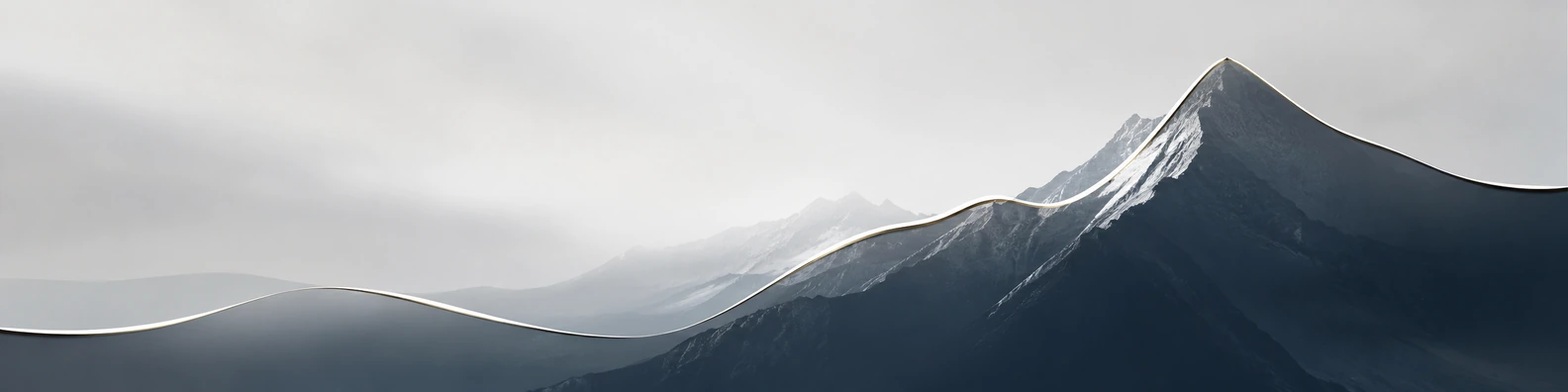 Minimalist Peak Contour nature-inspired LinkedIn banner for a professional profile