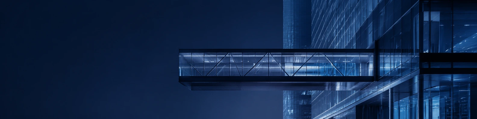 Minimalist Skybridge Link urban city LinkedIn banner for a professional profile