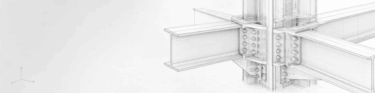 Monochromatic Cad Wireframe business LinkedIn banner for real estate architecture and construction professionals