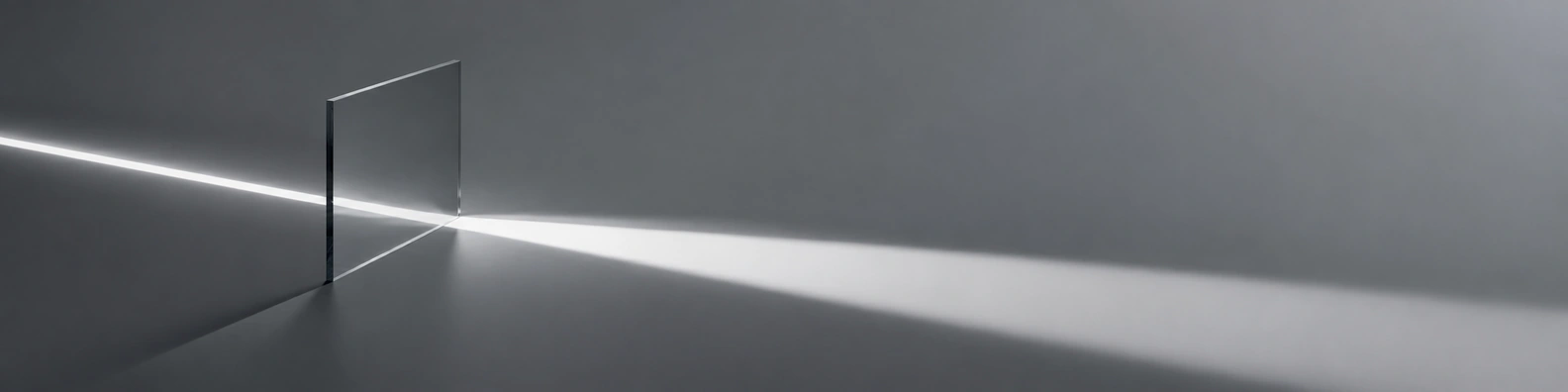 Monochrome Ray abstract LinkedIn banner for a professional profile