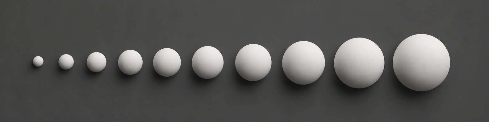 Monochrome Sphere Cluster abstract LinkedIn banner for a professional profile