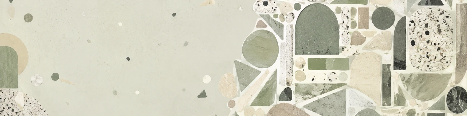Mosaic Fragment Field creative LinkedIn banner for a professional profile