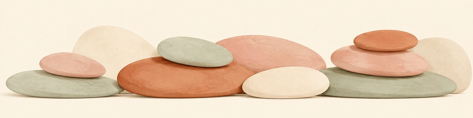 Pebble Stack Flow abstract LinkedIn banner for a professional profile